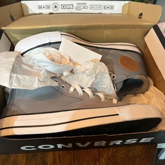 Converse Chuck Taylor All Star Malden Street Mid Grey White A09499C Men's Sz 10 - Picture 12 of 13